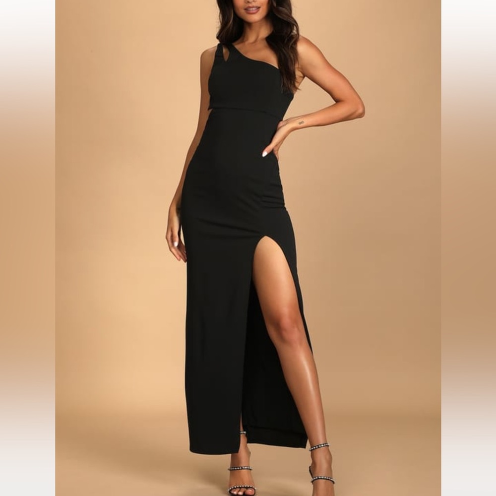 Lulus One Shoulder Cutout Maxi Dress